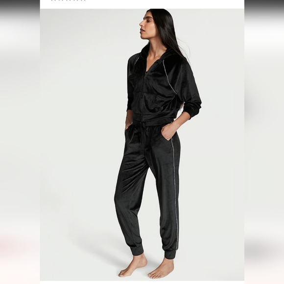 Victoria’s Secret‎ On Point Velour Rhinestone Zip Hoodie Green Medium - Picture 10 of 10